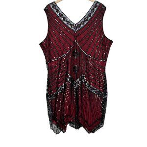 Babeyond Sleeveless Sequin Beaded Dress (5XL)